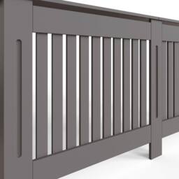 FWStyle Vertical Slat Large Grey Radiator Cover (H) 82.3 (W) 172cm (D) 19cm - thumbnail 4