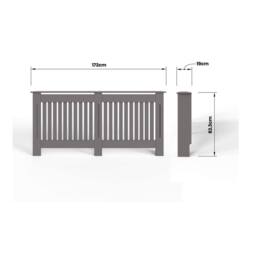 FWStyle Vertical Slat Large Grey Radiator Cover (H) 82.3 (W) 172cm (D) 19cm - thumbnail 5