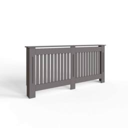 FWStyle Vertical Slat Large Grey Radiator Cover (H) 82.3 (W) 172cm (D) 19cm - thumbnail 2