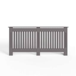 FWStyle Vertical Slat Large Grey Radiator Cover (H) 82.3 (W) 172cm (D) 19cm - thumbnail 3