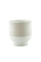 KDMD Hortus Cream Toulon Stoneware Pot 18cm H x 16.5cm Dia - thumbnail 2
