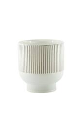 KDMD Hortus Cream Toulon Stoneware Pot 18cm H x 16.5cm Dia