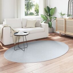 "Berkfield Home Rug ""HUARTE"" Grey 140x200 cm Oval - Size: Medium" - thumbnail 3