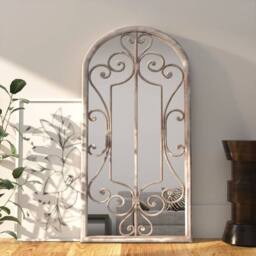 Berkfield Home Mirror Sand 70x30 cm Iron for Indoor Use in Cream - thumbnail 2