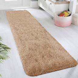 VOGREX 60 x 220 cm Beige Non Slip Long Hallway Runner Rug - Size: 60 cm x 220 cm - thumbnail 1