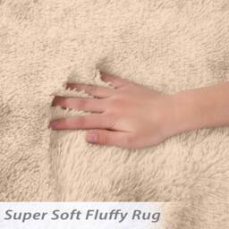 VOGREX 60 x 220 cm Beige Non Slip Long Hallway Runner Rug - Size: 60 cm x 220 cm - thumbnail 2