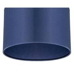 Happy Homewares Designer Navy Peony Blue Textured Linen Fabric Circular Lamp Shade - Size: 12 inches - thumbnail 5