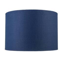 Happy Homewares Designer Navy Peony Blue Textured Linen Fabric Circular Lamp Shade - Size: 12 inches - thumbnail 4