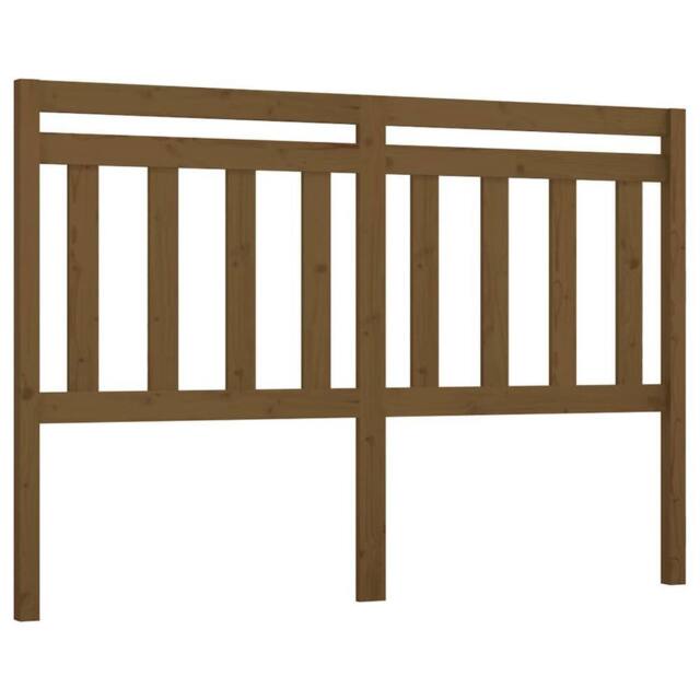 Berkfield Home Bed Headboard Honey Brown 146x4x100 cm Solid Wood Pine - Size: 146 x 4 x 100 cm - image 1