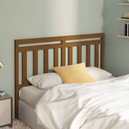 Berkfield Home Bed Headboard Honey Brown 146x4x100 cm Solid Wood Pine - Size: 146 x 4 x 100 cm - thumbnail 2