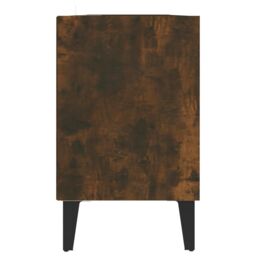 Berkfield Home TV Cabinet with Metal Legs Smoked Oak 103.5x30x50 cm in Brown - thumbnail 5