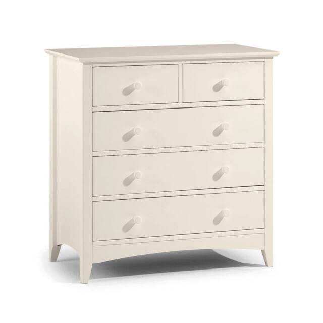 Cheshire Premium Luma 3 + 2 Drawer Chest - Stone White in Off-White - image 1
