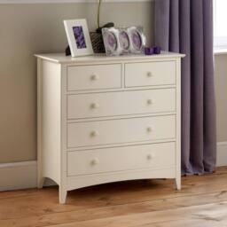 Cheshire Premium Luma 3 + 2 Drawer Chest - Stone White in Off-White - thumbnail 3