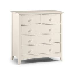 Cheshire Premium Luma 3 + 2 Drawer Chest - Stone White in Off-White - thumbnail 1