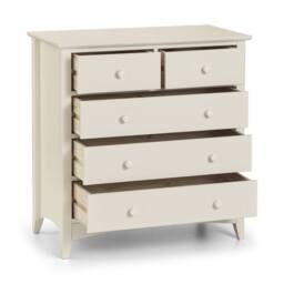 Cheshire Premium Luma 3 + 2 Drawer Chest - Stone White in Off-White - thumbnail 2