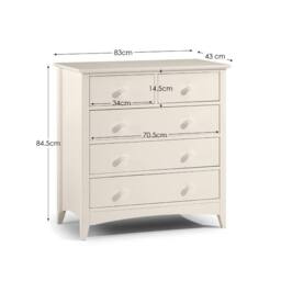 Cheshire Premium Luma 3 + 2 Drawer Chest - Stone White in Off-White - thumbnail 4
