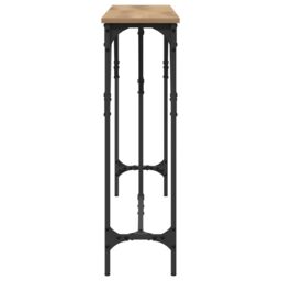 Berkfield Home Console Table Artisan Oak 140x23x75 cm Engineered Wood in Brown - Size: 140 x 23 x 75 cm - thumbnail 5