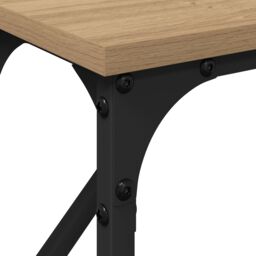 Berkfield Home Console Table Artisan Oak 140x23x75 cm Engineered Wood in Brown - Size: 140 x 23 x 75 cm - thumbnail 7