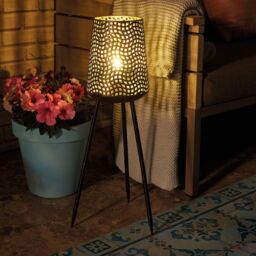 mysmartbuy USB Rechargeable Beehive Tripod Lamp - 15 Lumen Weatherproof Cordless Indoor or Outdoor Home Garden LED Light with Timer in Bronze - thumbnail 2