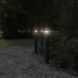 Berkfield Home Outdoor Floor Lamps with Outlet 3pcs Black 80 cm Aluminium - thumbnail 3