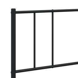 Berkfield Home Metal Bed Frame with Headboard Black 180x200 cm Super King - thumbnail 9