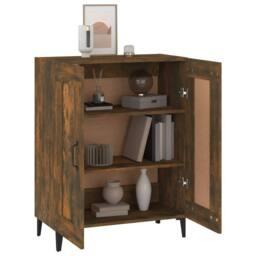 Berkfield Home Sideboard Smoked Oak 69.5x34x90 cm Engineered Wood in Brown - thumbnail 4