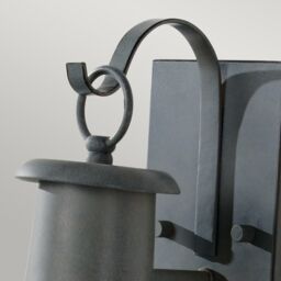 Netlighting Chelsea Harbor 1 Light Outdoor Wall Lantern Storm Cloud IP44 E27 in Grey - thumbnail 2