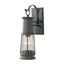 Netlighting Chelsea Harbor 1 Light Outdoor Wall Lantern Storm Cloud IP44 E27 in Grey