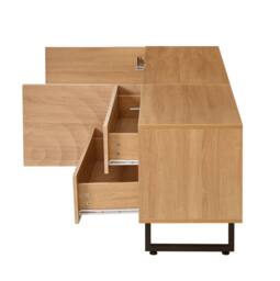 STILVORA TV Stand with 2 Doors & 2 Drawers in Natural - thumbnail 9