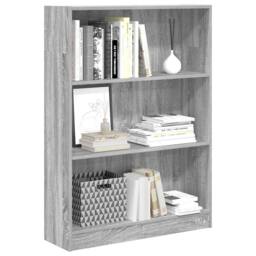 Berkfield Home Bookcase Grey Sonoma 80x24x109 cm Engineered Wood - Size: 80 x 24 x 109 cm - thumbnail 4