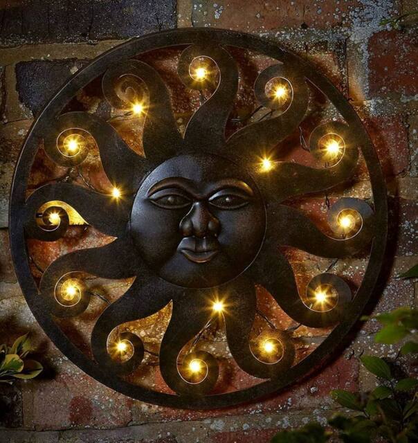 Marco Paul Large Light Up Sun Wall Decoration in Bronze - image 1