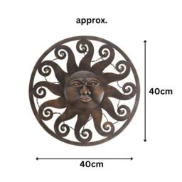 Marco Paul Large Light Up Sun Wall Decoration in Bronze - thumbnail 4