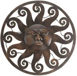 Marco Paul Large Light Up Sun Wall Decoration in Bronze - thumbnail 3