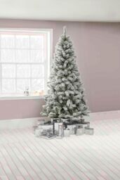 Neo 7ft Flocked Snow Effect Spruce Fir Tree Artificial Christmas Tree Xmas in Bottle Green - thumbnail 6