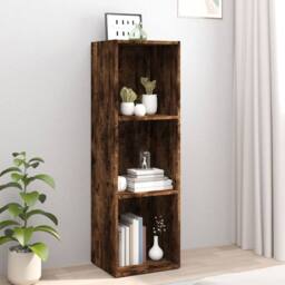 Berkfield Home Classic Book Cabinet/TV Cabinet Smoked Oak 36x30x114 cm Engineere in Brown - Size: 36 x 30 x 114 cm - thumbnail 2