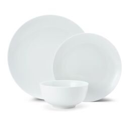 Mikasa 12 Piece 'Chalk' Porcelain Dinner Set, White, Gift Boxed in White