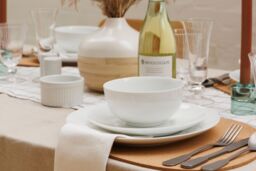 Mikasa 12 Piece 'Chalk' Porcelain Dinner Set, White, Gift Boxed in White - thumbnail 2