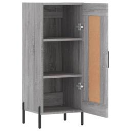 Berkfield Home Sideboard Grey Sonoma 34.5x34x90 cm Engineered Wood - thumbnail 6