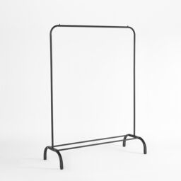 OHS Heavy Duty Clothes Rail Display Hanging Stand with Shoe Rack in Black - thumbnail 2