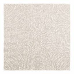 Berkfield Home Rug ZIZUR Cream 120x120 cm Jute Look Indoor & Outdoor - Size: Medium - thumbnail 1