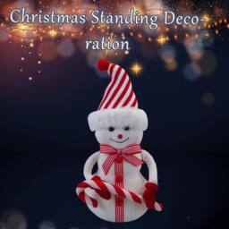 VFM e-Store Christmas Snowman Decoration 32cm x 13cm White X 1 - Size: 32 cm x 13 cm - thumbnail 3
