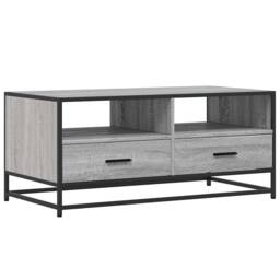 Berkfield Home Coffee Table Grey Sonoma 100x50x45 cm Engineered Wood & Metal - Size: 100 x 50 x 45 cm - thumbnail 1
