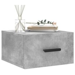 Berkfield Home Wall-mounted Bedside Cabinet Concrete Grey 35x35x20 cm - Size: 35 x 35 x 20 cm - thumbnail 3