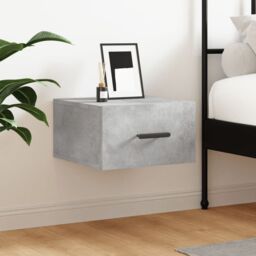 Berkfield Home Wall-mounted Bedside Cabinet Concrete Grey 35x35x20 cm - Size: 35 x 35 x 20 cm - thumbnail 1