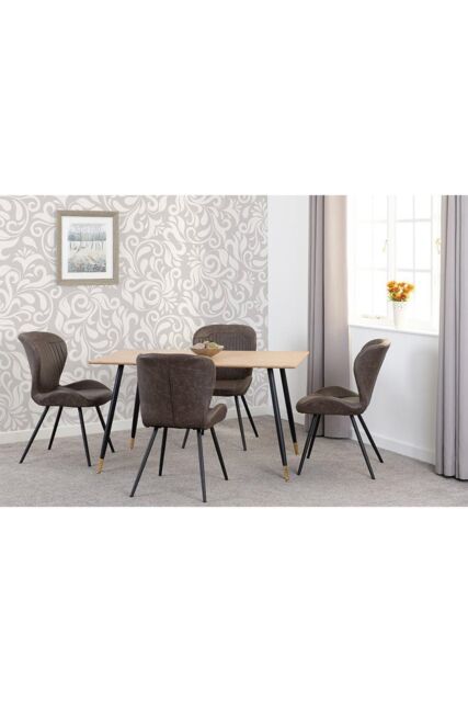 Seconique Hamilton Medium Dining Set with Quebec Chairs in Brown - image 1