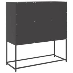 Berkfield Home Sideboard Black 100.5x39x107 cm Cold-rolled Steel - thumbnail 8