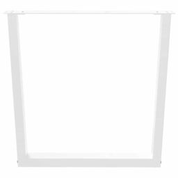 Berkfield Home Dining Table Legs V-Shape 3 pcs White 90x(72-73.3) cm Steel - thumbnail 5