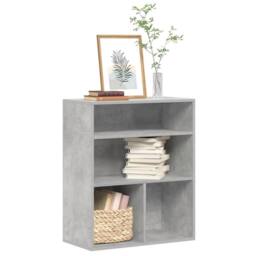 Berkfield Home Book Cabinet Concrete Grey 60x30x71.5 cm Engineered Wood - thumbnail 2