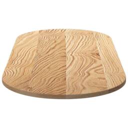Berkfield Home Table Top 140x60x2 cm Solid Wood Oak Oval in Light Brown - Size: 140 x 60 x 2 cm - thumbnail 6