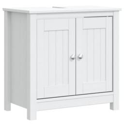Berkfield Home Beautiful 2 Piece Bathroom Furniture Set BERG White Solid Wood Pine